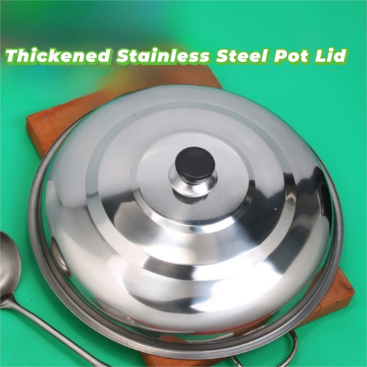 28/32/36/40cm Stainless Steel Pot Cover Universal Cookware Parts Round Pot Lids Cover with Knob Frying Pan Cover Household Peaceful Pleasures Health and Wellness