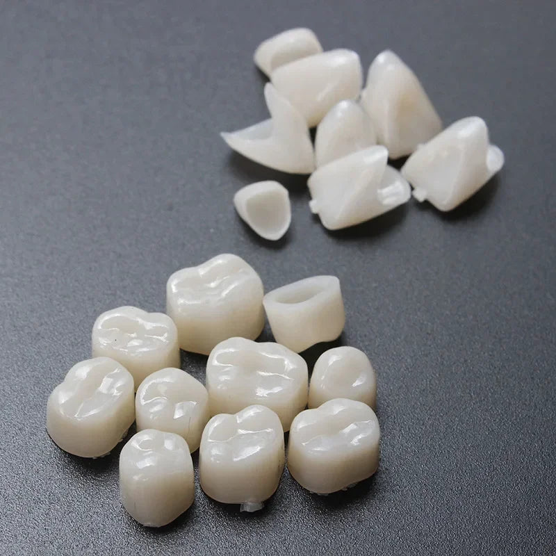 60pcs Resin Teeth Dentistry Dental Temporary Crown Material for Anterior & Molar Teeth Protecting Oral Care Whitening Stable Peaceful Pleasures Health and Wellness Anterior teeth