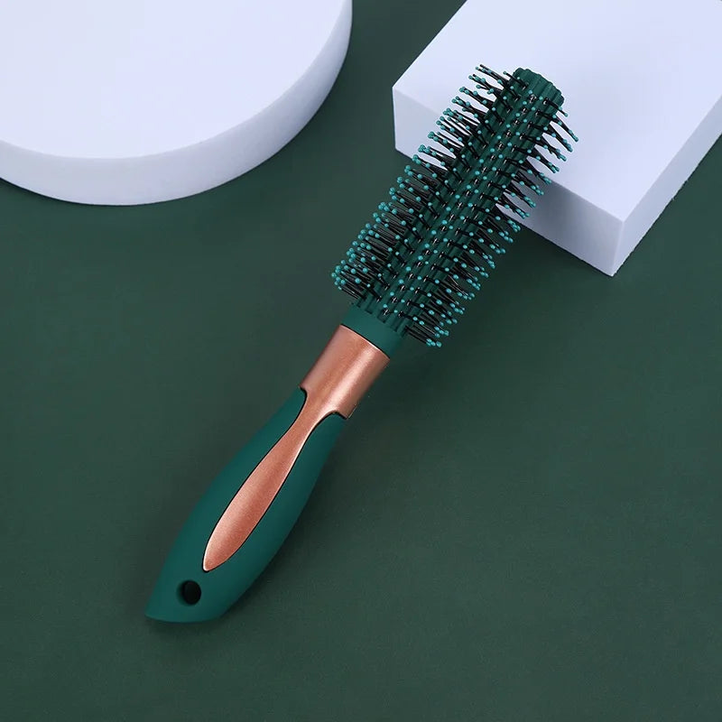 Massage Oval Comb Hair Brush Set Anti Static With Silicone Cushion Base Detangling Brush Round Hair Brush Vent Hair Brush Peaceful Pleasures Health and Wellness B