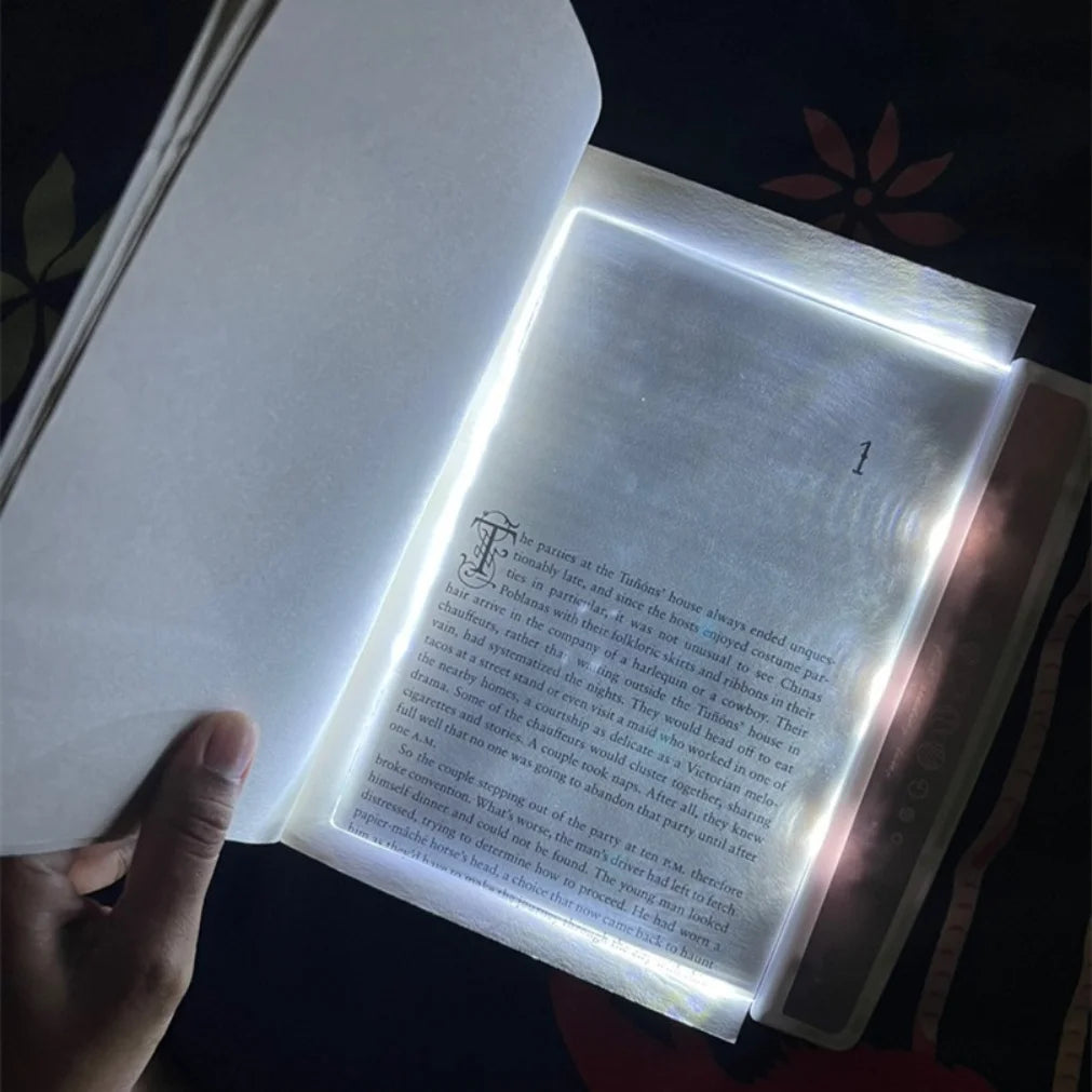 LED Transparent Book Light – Portable Tablet Reading Desk Lamp