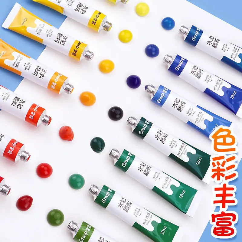Watercolor Paint Art Painting Tools Students Beginners 12 Colors