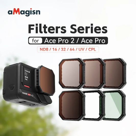 AMagisn CPL UV ND Filter Set for Insta360 Ace Pro / Pro 2 Action Camera Filter Set Oasis Select