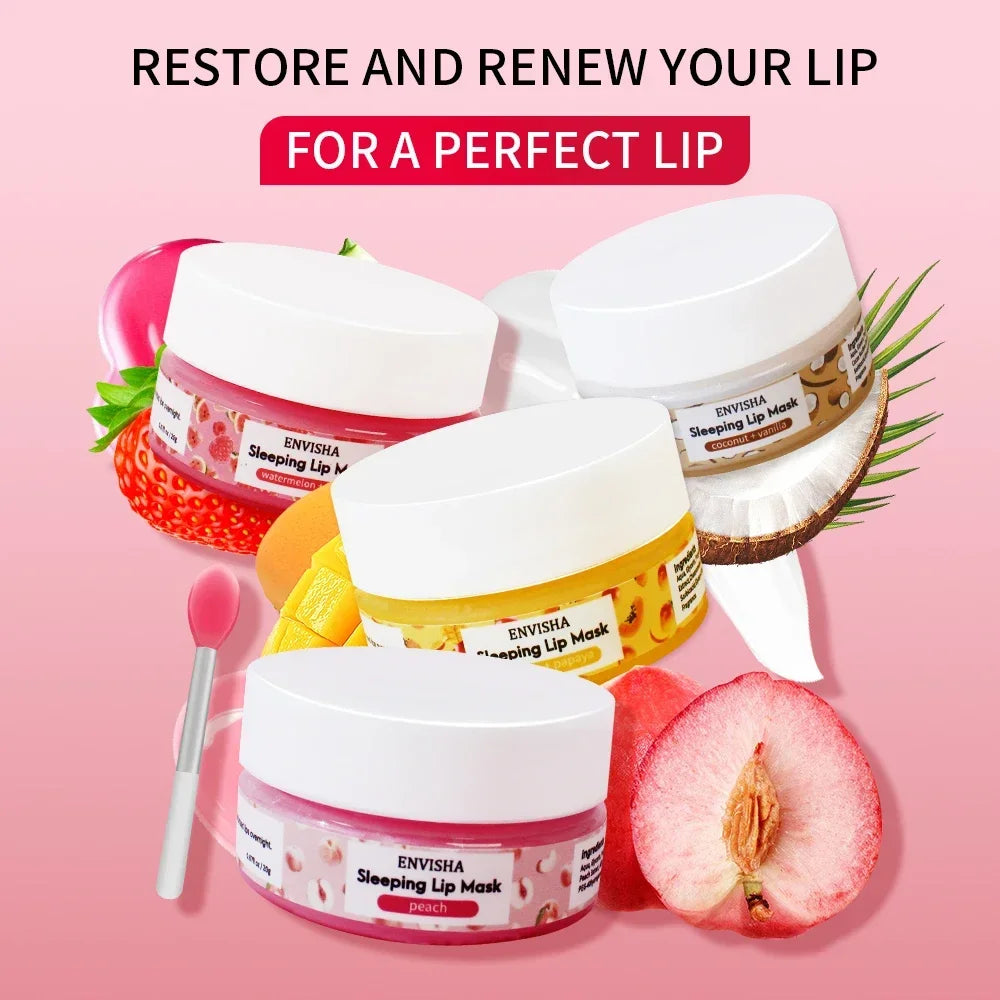 ENVISHA Watermelon Lip Sleep Mask – Overnight Moisturizing & Line-Fading 20g