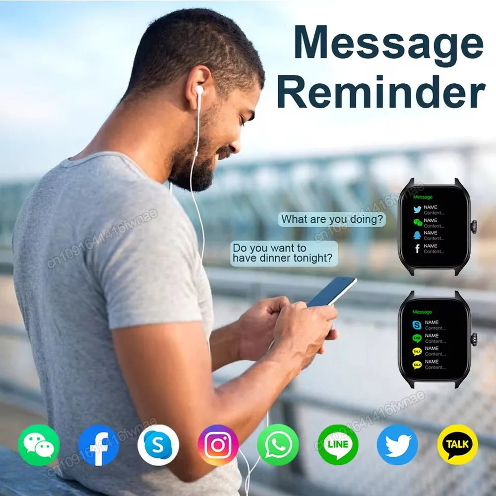 Ola Esporte Smart Watch 2.01" HD Bluetooth Fitness Tracker