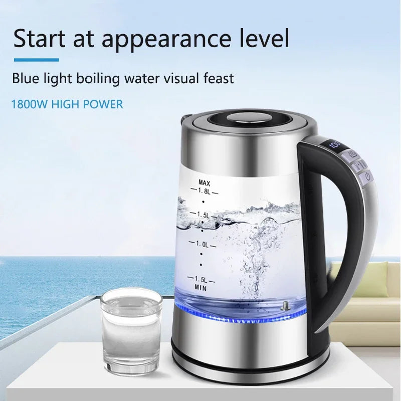 URGGU 1.8L Smart Glass Electric Kettle – Temperature Control