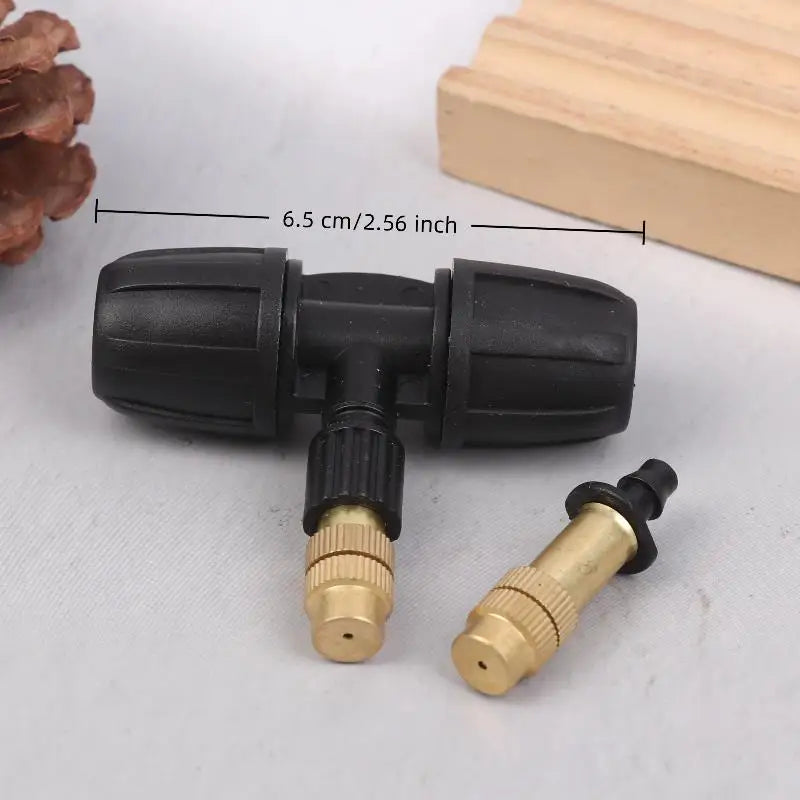 10Pcs/pack Garden Misting Cooling System Garden Irrigation Watering Brass Atomizer Adjustable Garden Micro Sprinklers Peaceful Pleasures Health and Wellness