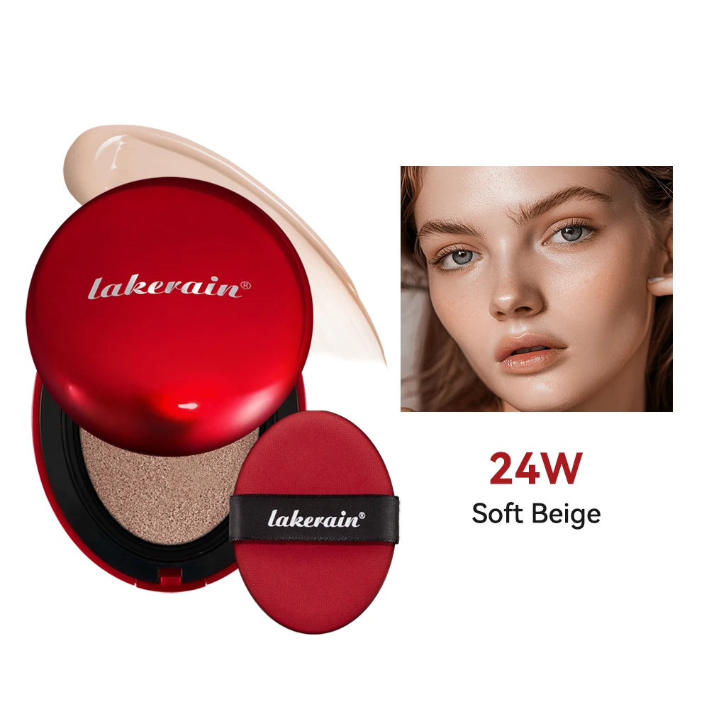 Sunscreen Cushion Foundation Natural Moisturizing Concealer Whitening Oil-control Women Base Long-lasting Makeup Korean Cosmetic Peaceful Pleasures Health and Wellness 24W