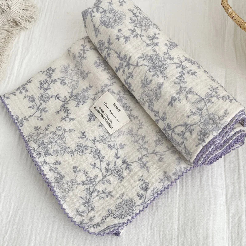 Baby Muslin Swaddle Blanket | 2-Layer Cotton & Bamboo Gauze