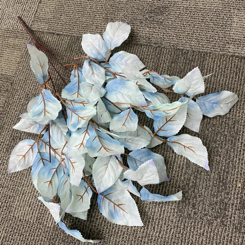 Silk Rose Leaf Artificial Plant Stems | Set of 4 | 57cm