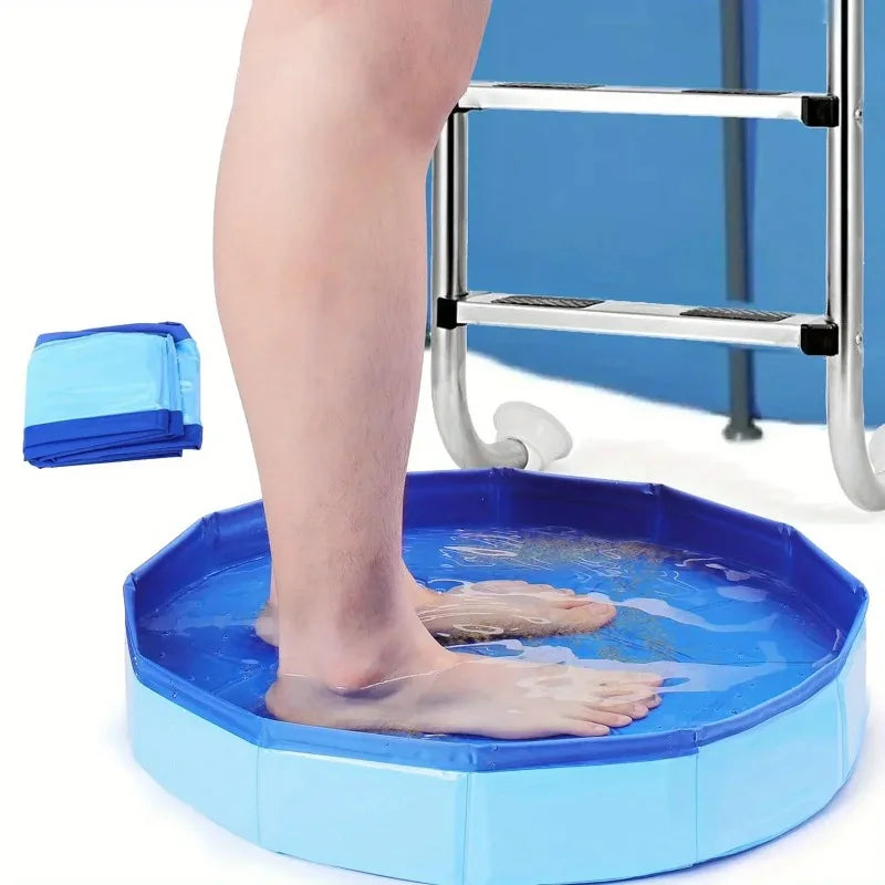 Portable Folding Foot Bath Bucket | Pool Entrance Accessory Pool Foot Bath Bucket Peaceful Pleasures Health and Wellness