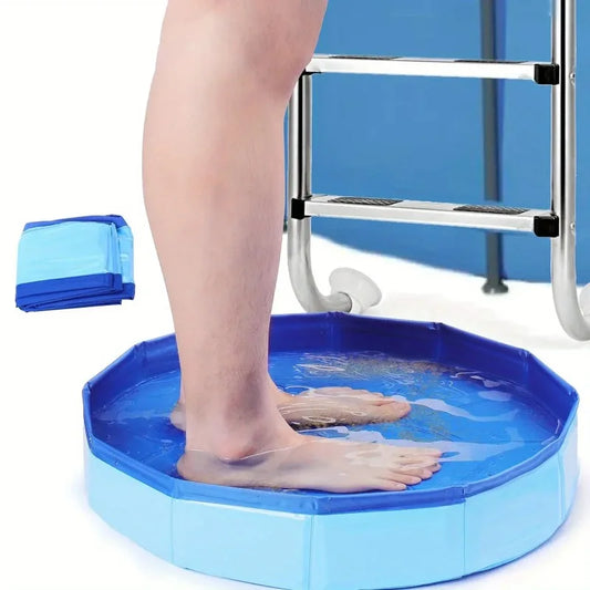 Portable Folding Foot Bath Bucket | Pool Entrance Accessory Pool Foot Bath Bucket Peaceful Pleasures Health and Wellness