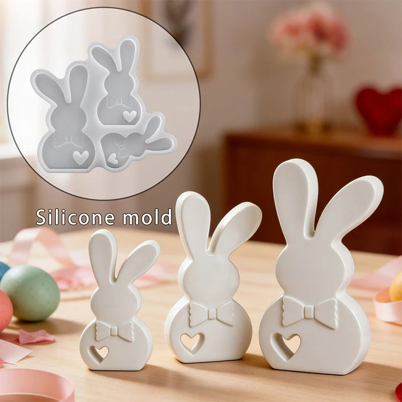 3D Easter Bunny Silicone Mold – DIY Rabbit Casting Mould