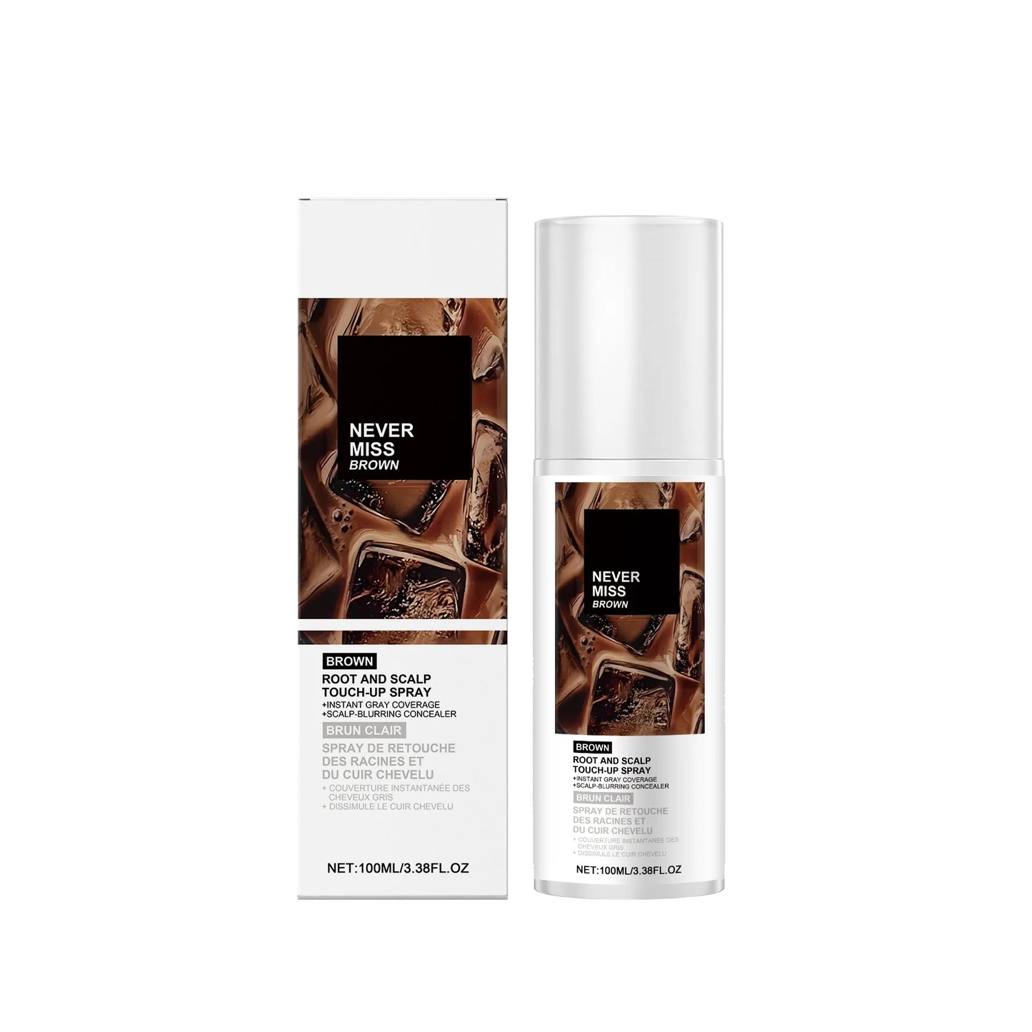 Instant Hair Color Spray Temporary Hair Color Easy Color Quickly Dryness Multi Shade Choose Daily Use Portable Hair Dyeing Spray Peaceful Pleasures Health and Wellness Brown