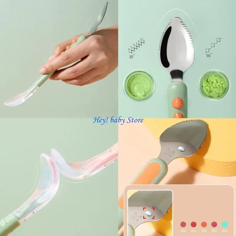 Double-Head Baby Silicone Spoon | Safe BLW Feeding Spoon