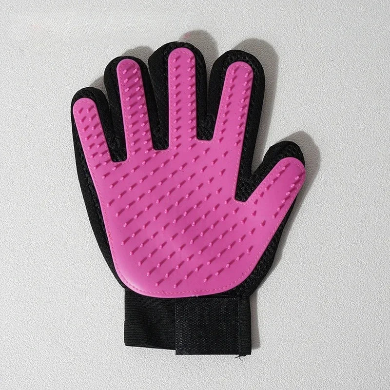 Pet Grooming Glove for Dogs & Cats – Deshedding Massage Comb Pet Grooming Glove Peaceful Pleasures Health and Wellness B Right Hand