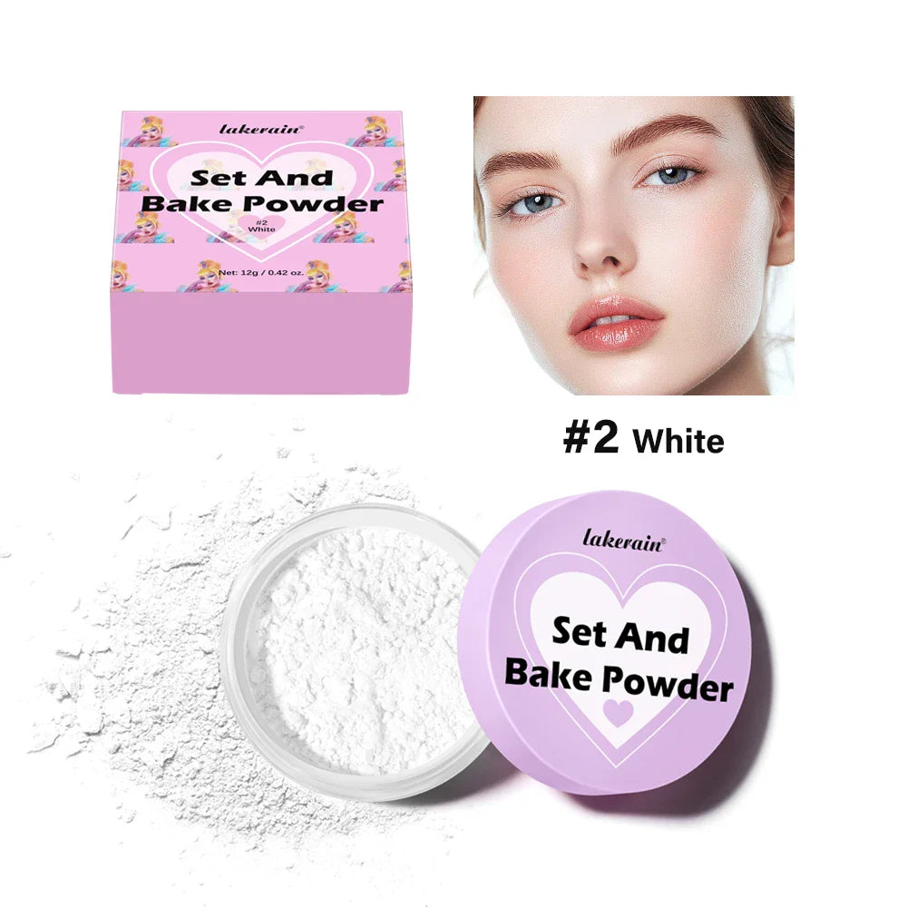 Bake Setting Powder & Puff Set | 5 Shades, Matte Finish