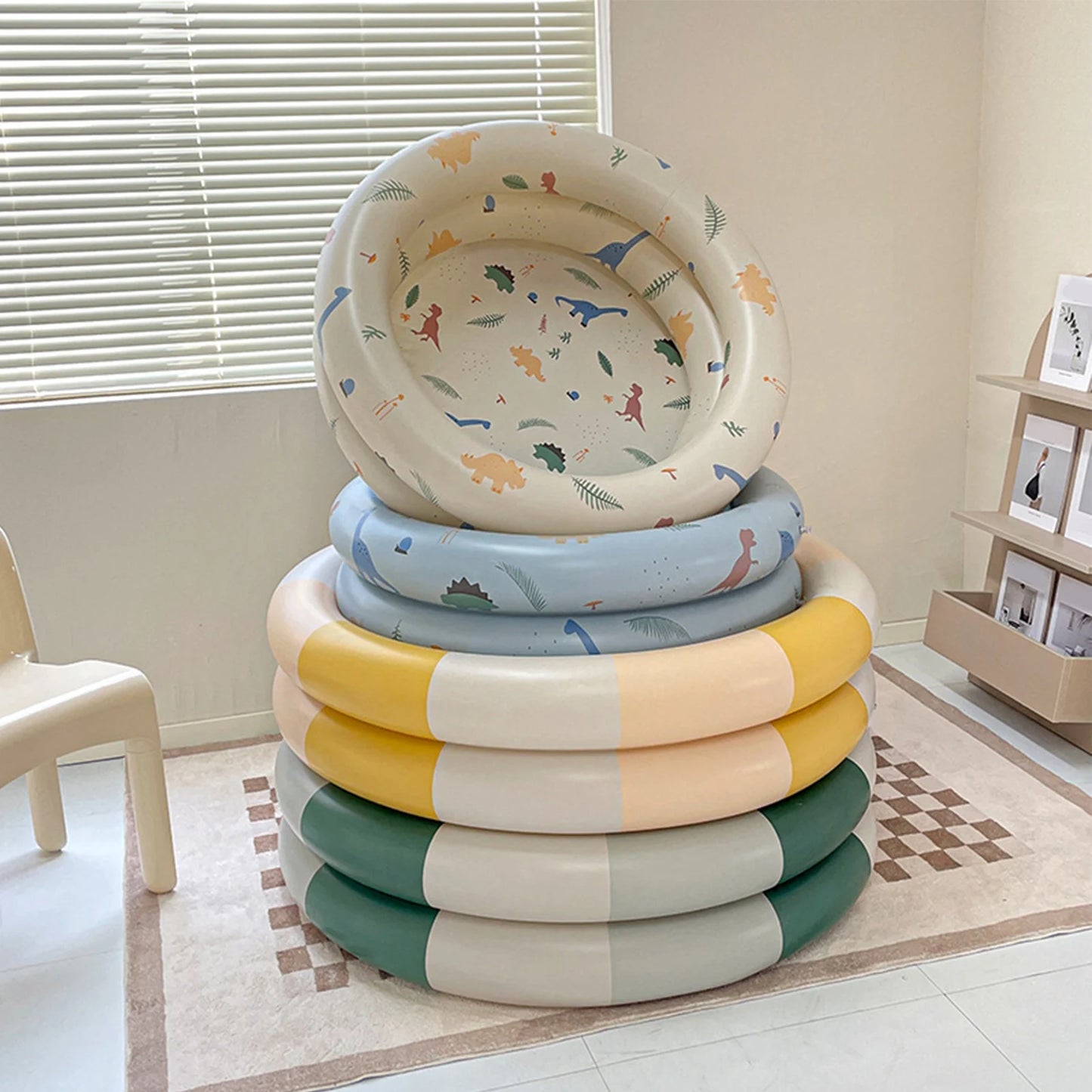 Baby Inflatable Swimming Pool Retro Blow Up Family Cute Thickened