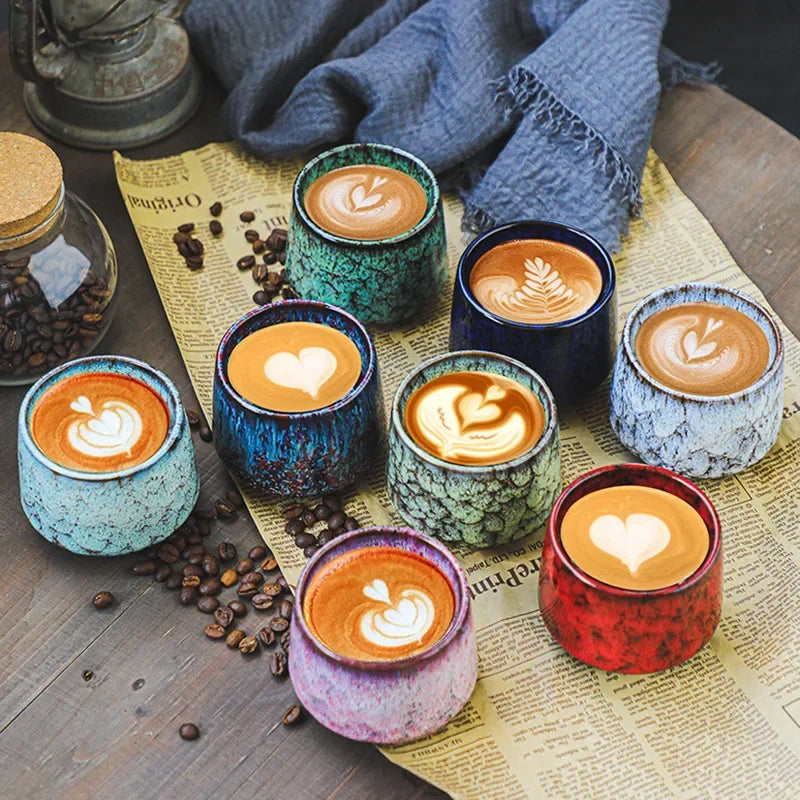 Small ceramic coffee cup, office and home latte art cup, personal hand warmer water cup Peaceful Pleasures Health and Wellness