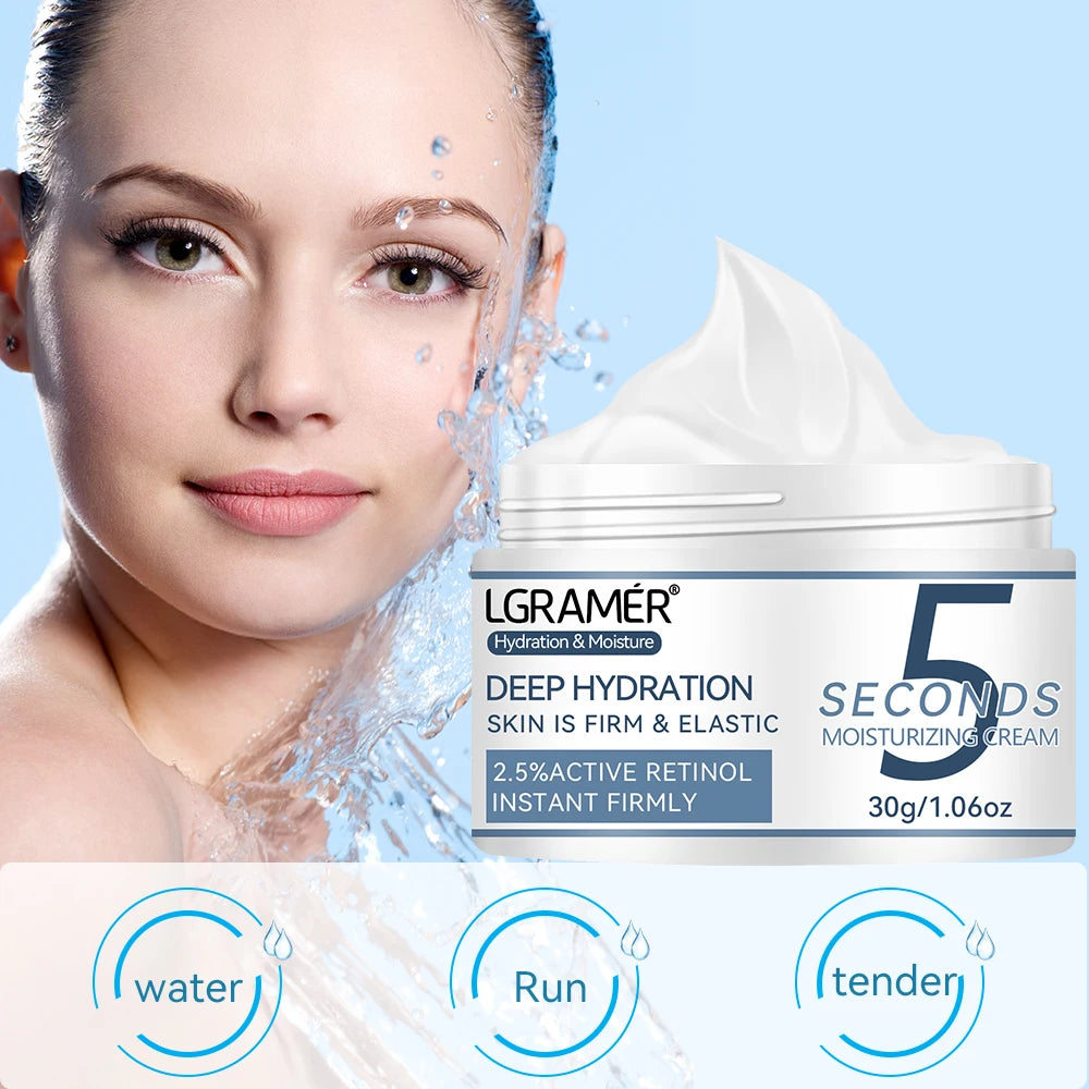 5 Seconds Active Retinol Smooth Wrinkles Cream Improve Damaged Skin Firming Face Fine Skin Moisturizing Care Lifting Cream Peaceful Pleasures Health and Wellness