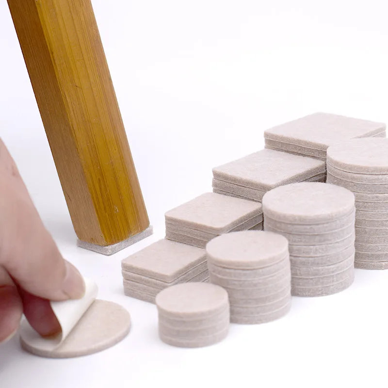 Felt Furniture Leg Pads 18–128pcs | Self-Adhesive Floor Protectors