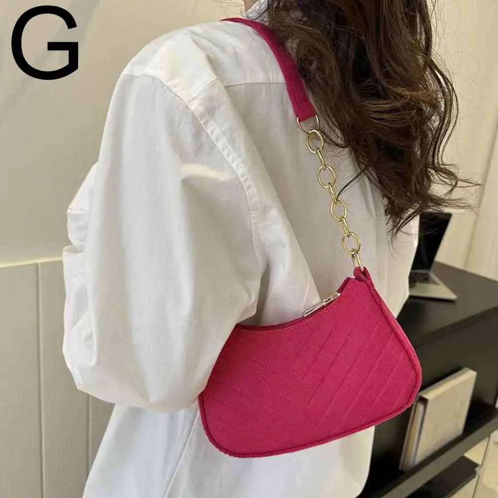Mini Felt Saddle Bag – Women's Shoulder & Underarm Handbag