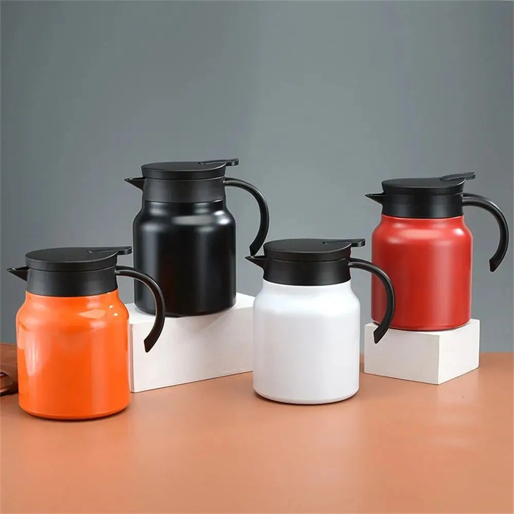 Simple Stainless Steel Tea Pot 1000ml Large Capacity Stewing Teapot Coffee Pot for Home Use Peaceful Pleasures Health and Wellness
