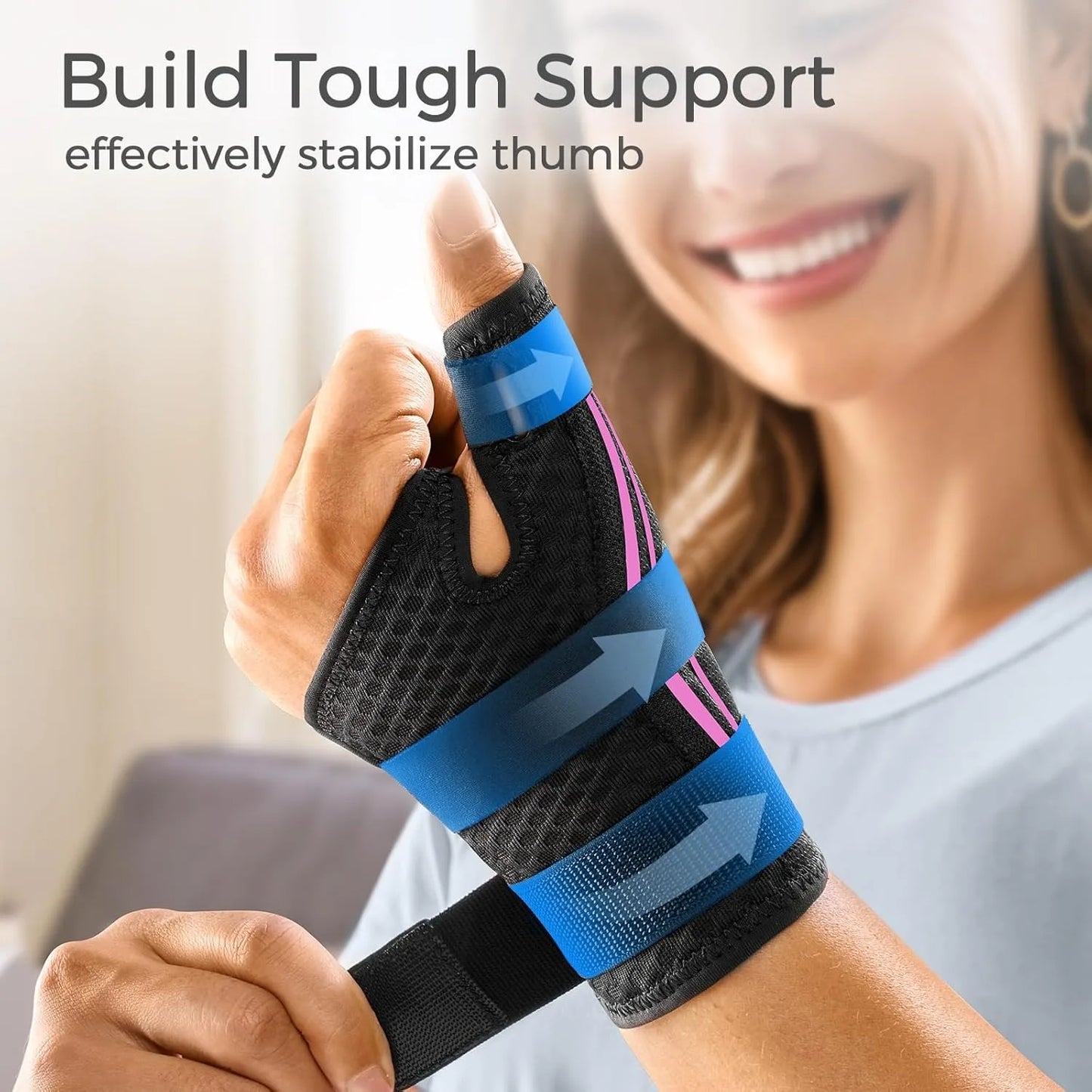1pc Adjustable Comfortable Breathable Wrist Splint Support Brace with Adhesive Strips, Secure Fastening, Suitable for Sports Peaceful Pleasures Health and Wellness