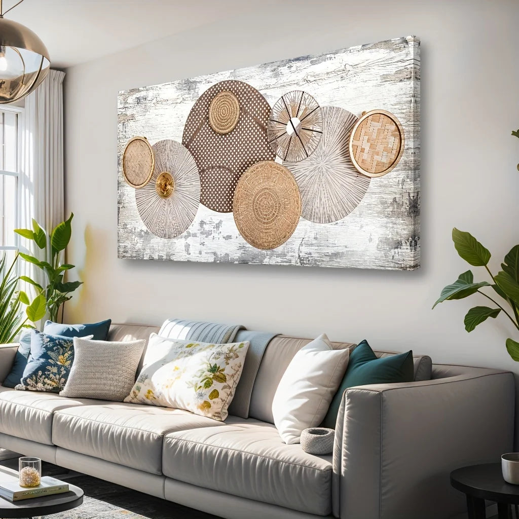 Vintage Art Deco Classic Wall Decor Retro Landscape Art Print Canvas, for Living Room, Bedroom, Home Office, Kitchen Decor Peaceful Pleasures Health and Wellness ZLH4827 80x160cm No Frame