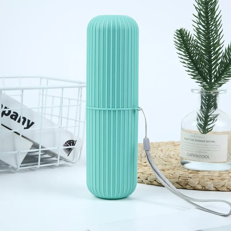 Travel Toothbrush & Toothpaste Case | Portable Striped Organizer