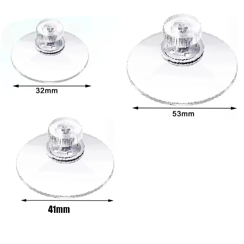 5pcs 32/41/53mm Round Strong Transparent Suction Cups with Screw Plastic Suction Pads Adhesive Suction Holder with Screw Nut Peaceful Pleasures Health and Wellness