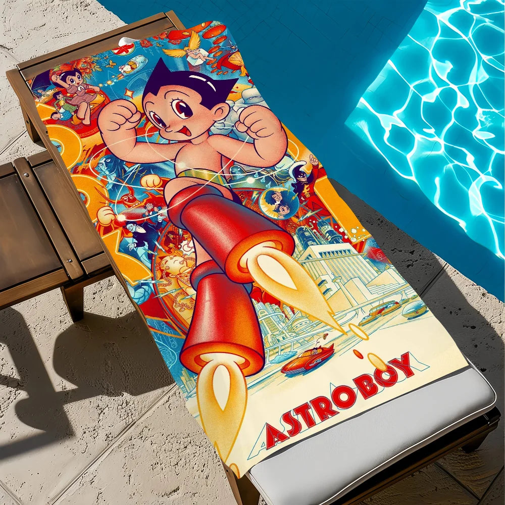 Cute Astro Boy Quick-Dry Beach Towel | Soft Pool & Travel Towel Quick-Dry Beach Towel Peaceful Pleasures Health and Wellness z4 STJ150x200CM