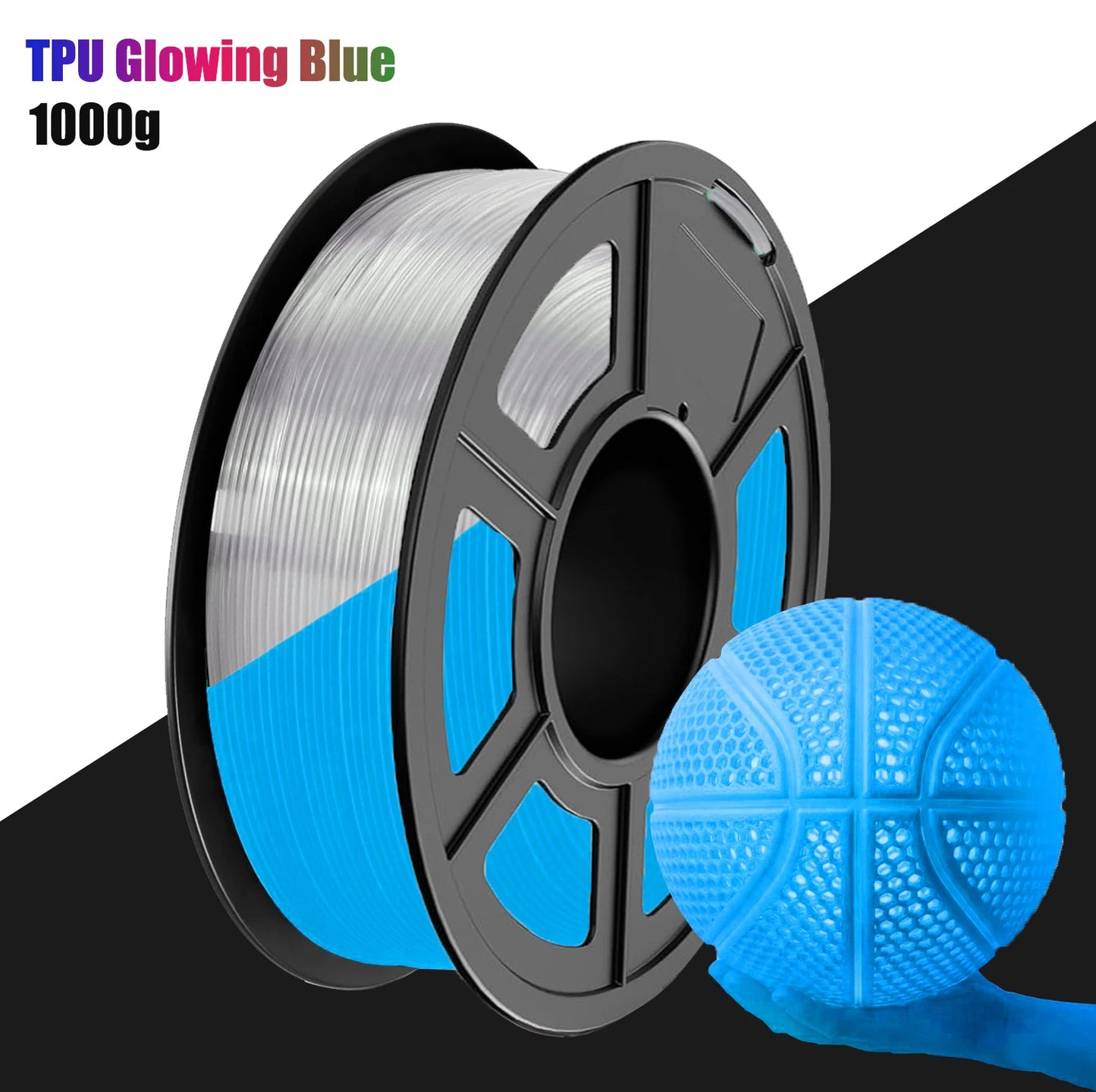DINGSUN 3D 95A Luminous TPU Filament 1.75mm 250g – FDM Flexible