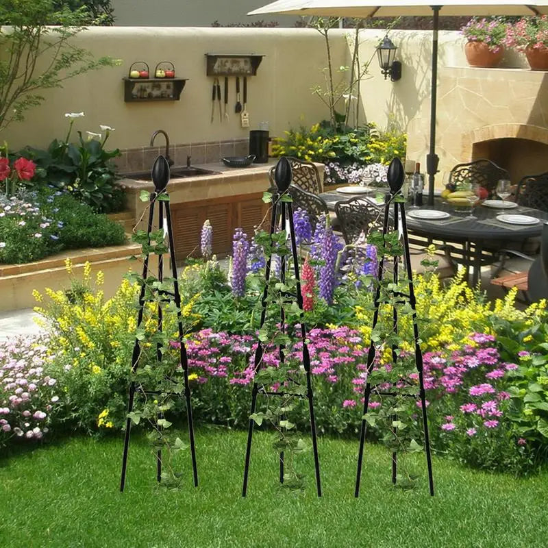 Metal Tower Trellis for Climbing Plants | Vine & Flower Stand