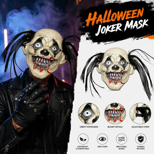 Realistic Joker Full Face Mask | Spooky Halloween Costume Halloween Costume Mask Oasis Select