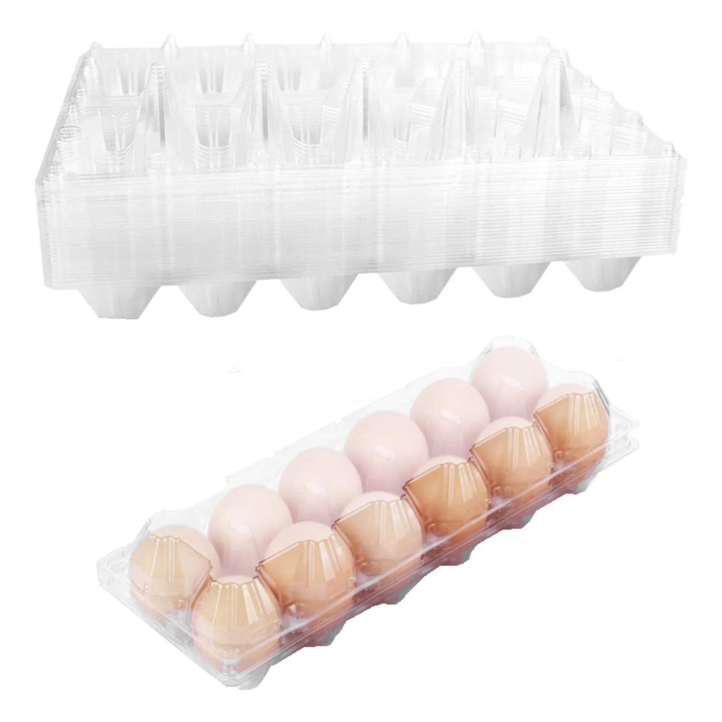 A36T-48Pcs Plastic Egg Cartons Bulk Clear Chicken Egg Tray Holder For Family Pasture Chicken Farm Business Market- 12 Grids Peaceful Pleasures Health and Wellness