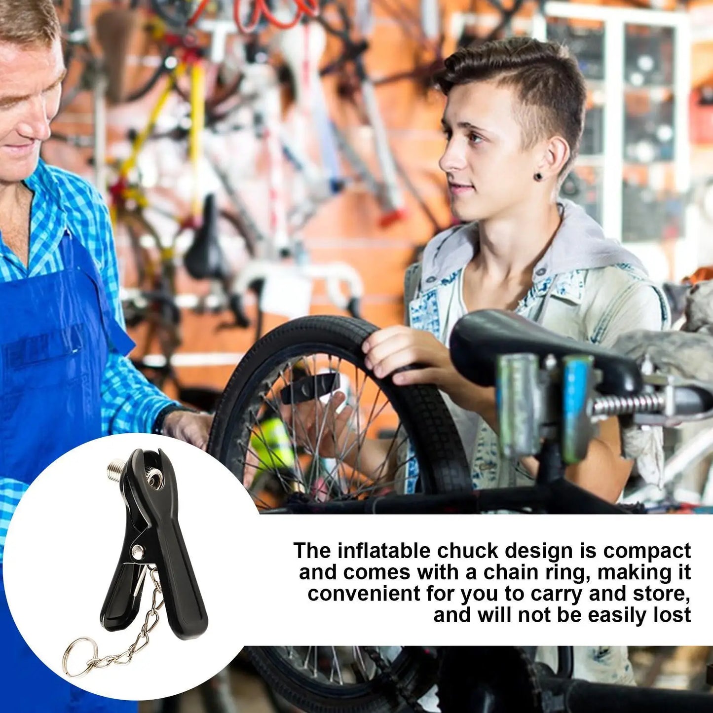 Bicycle Tire Inflator Nozzle | US to UK Bike Pump Adapter