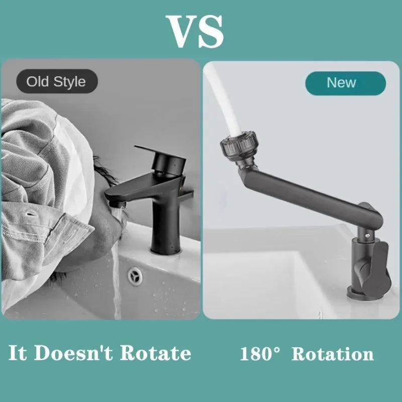 Mechanical Arm Universal Basin Faucet – Hot & Cold Tap