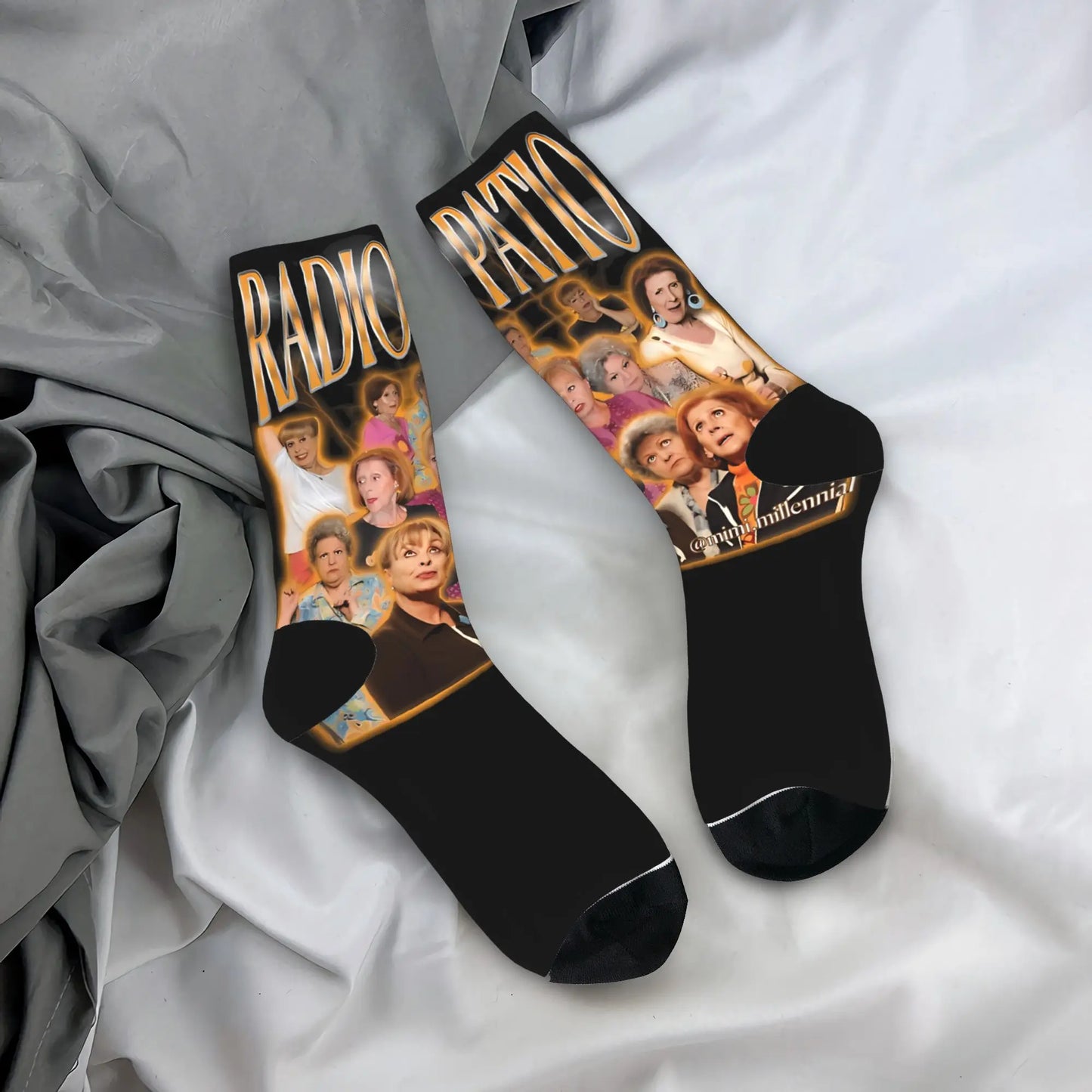 Aquí No Hay Quien Viva Novelty Crew Socks | Men's Non-Slip Novelty Crew Socks Peaceful Pleasures Health and Wellness 6 One Size