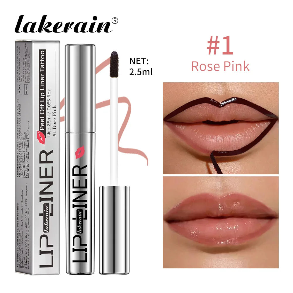 Peel Off Lip Stain Magic Lips Tattoo Long Lasting Waterproof Smudge Proof Transfer Proof Cosmetic Matte Lip Liner Pencil Peaceful Pleasures Health and Wellness 1rose pink