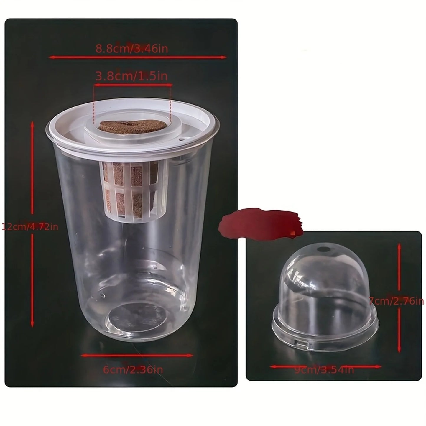 1pc Visible Clear Plants Germination Cup Hydroponic Seed Planter Pots Reusable Durable Seed Starter Tray Plastic View Cups Peaceful Pleasures Health and Wellness