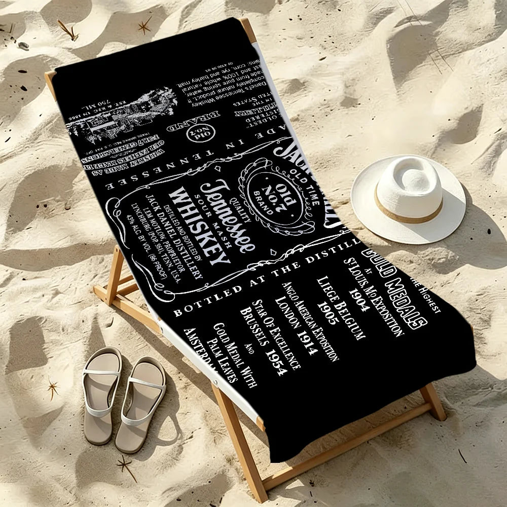 Jack Daniel's Logo Quick-Dry Beach Towel | Pool, Gym & Travel