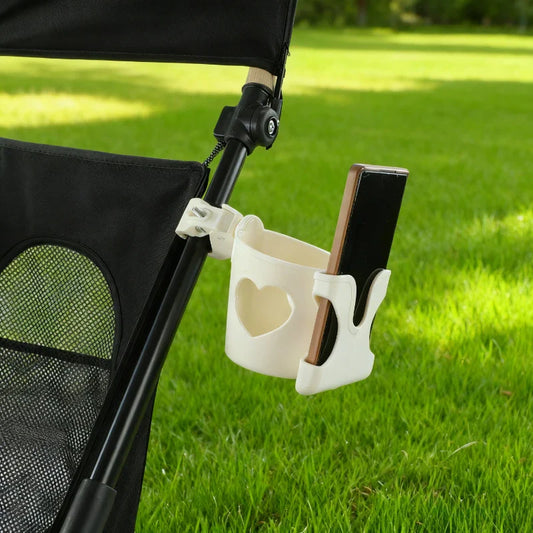 2-in-1 Stroller Cup & Phone Holder – Universal Clip-On Stroller Accessory Oasis Select