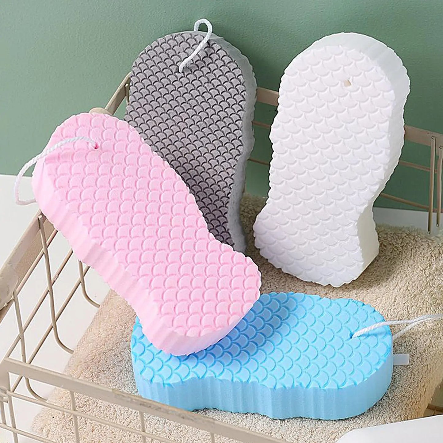 Exfoliating PVA Bath Sponge – Soft Body Scrubber for All Ages