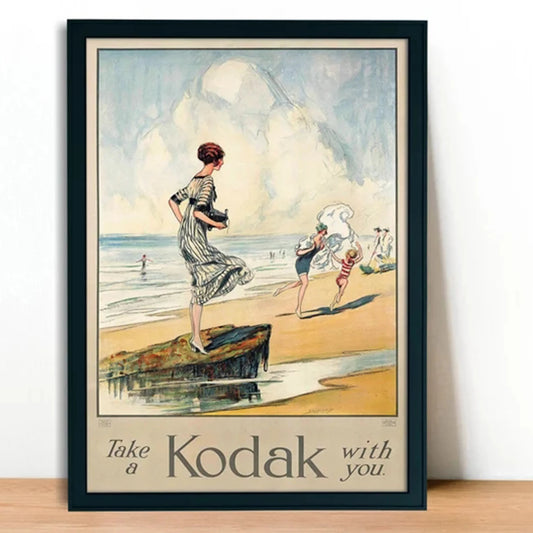 Retro Seaside Canvas Wall Art | Vintage Beach Poster Home Decor Canvas Wall Art Peaceful Pleasures Health and Wellness G5228 60x80cm Unframed