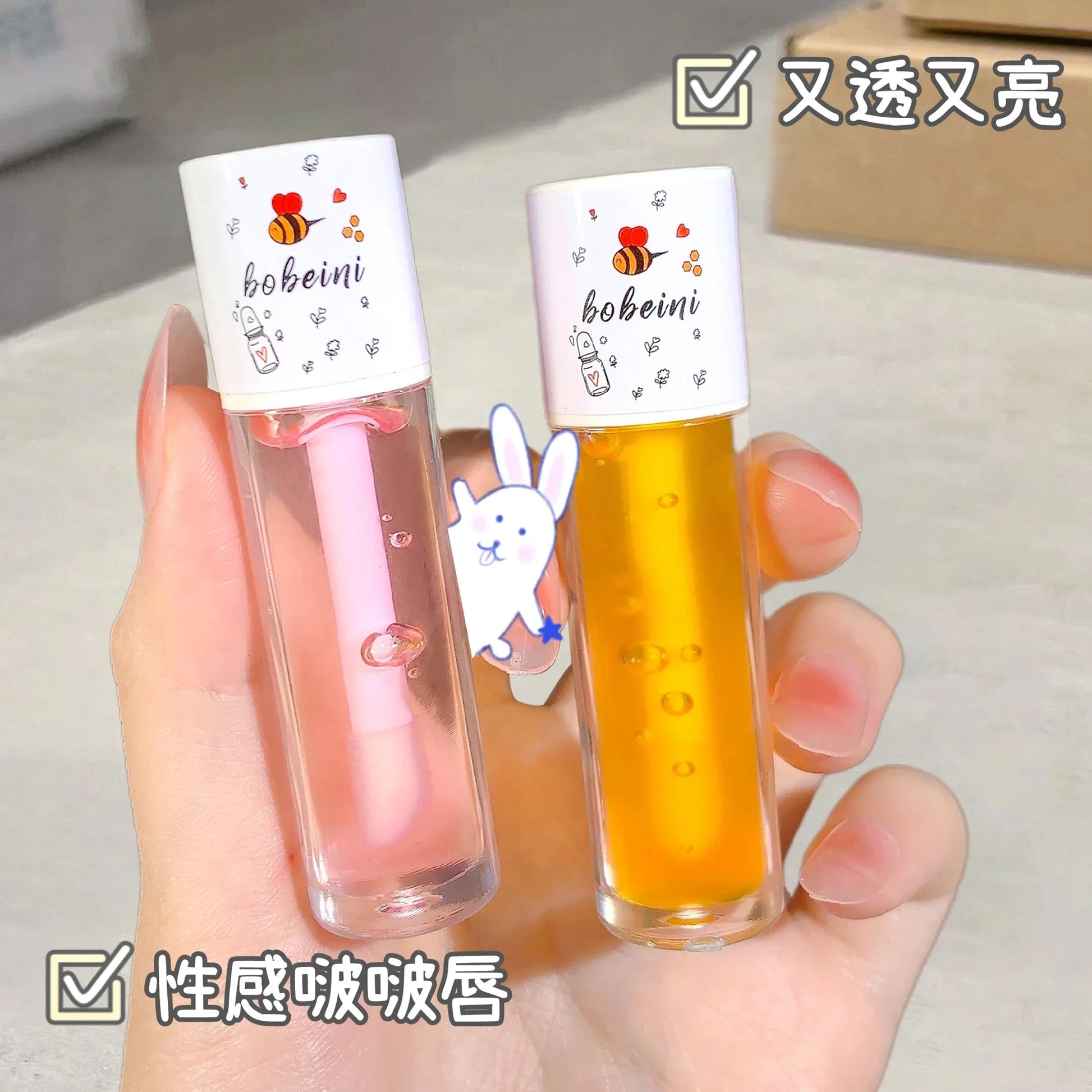 Peach Honey Lip Oil Plump Moisturizing Non-sticky-hydrating Gloss Long-lasting clear liquid lip Balm Peaceful Pleasures Health and Wellness