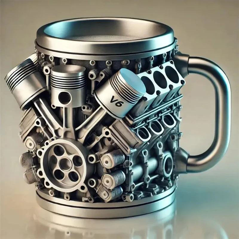 Interesting creative 450ml coffee cup ornament engine cup engine mug suitable for car enthusiasts as a gift Peaceful Pleasures Health and Wellness
