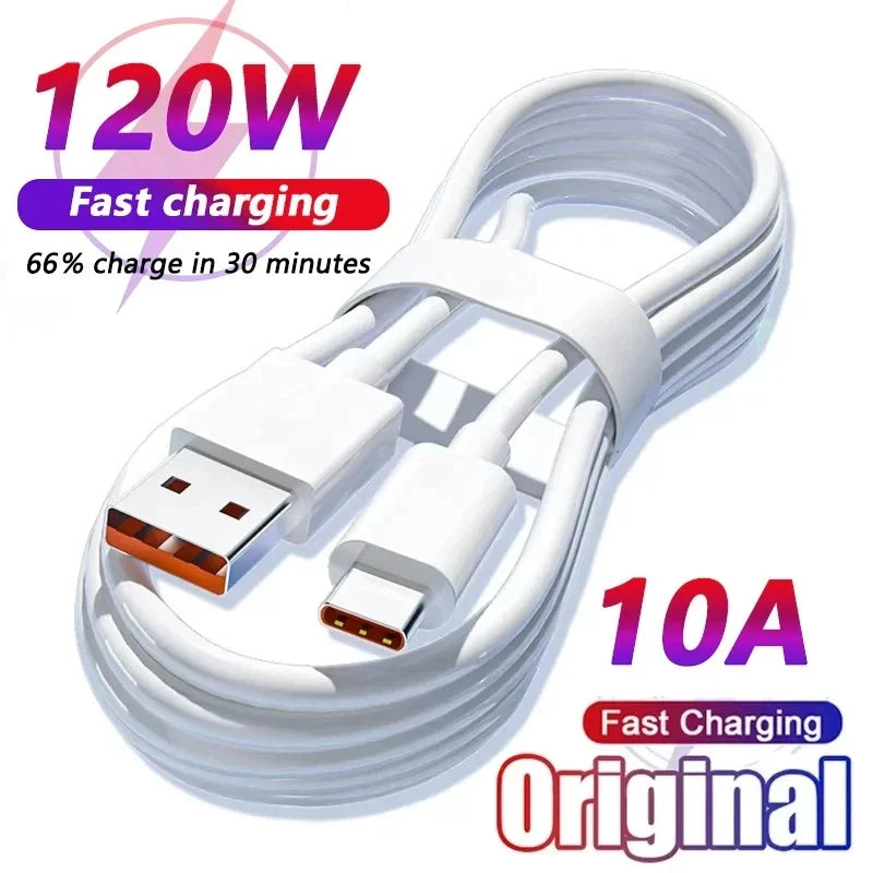 120W 10A USB-C Fast Charging Cable | Huawei Xiaomi Samsung