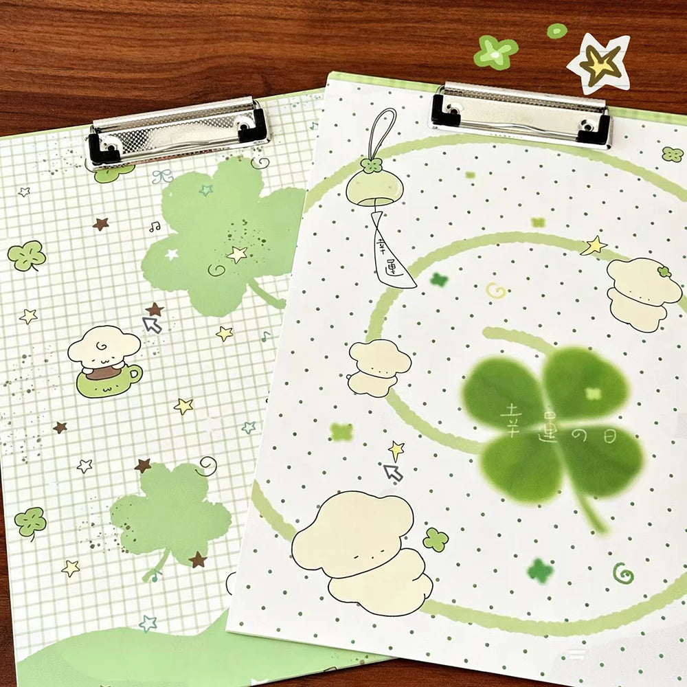 Creative Cartoon Multifunctional Four Leaf Clover A4 Folder Office