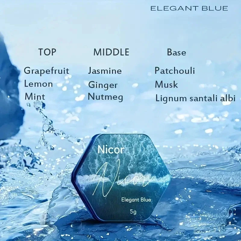 NICOR Men's Solid Perfume Balm – Portable EDP Fragrance 5g