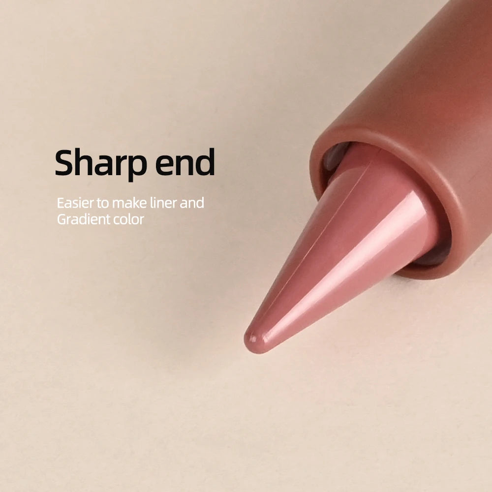 2 IN 1 Lip Liner & Lipstick Gradient Lip Liner Red Brown Lipsticks Pencil Lasting Waterproof Lip Stick Sexy Women Lip Cosmetics Peaceful Pleasures Health and Wellness